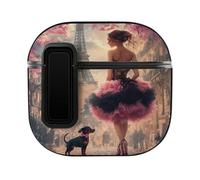 African A-mericans Afro Black Woman Paris Eiffe Tower Case Compatible with AirPods 4 Hard Earphone Case Protective Cover