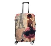 African A-mericans Afro Black Woman Paris Eiffe Tower Suitcase Cover Washable Luggage Protective Covers Travel XL