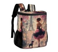 African A-mericans Afro Woman Paris Eiffe Tower Cooler Backpack Insulated Ice Chest Bag Lunch Box Rucksack for Men Women