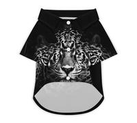 African A-mericans Leopard Hawaii Shirt Print Dog Clothes T-Shirt Beach for Puppy Cat 2XL