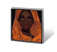 African A-mericans Pretty Women Square Badge Funny Button Pins Brooch