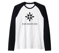 African Akan Spiritual Symbol Adinkra Nyame Biribi Wo Soro Raglan Baseball Tee