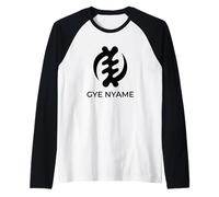 African Akan Spiritual Symbol Adinkra Pan African Gye Nyame Raglan Baseball Tee