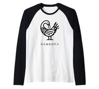 African Akan Spiritual Symbol Adinkra Pan African Sankofa Raglan Baseball Tee