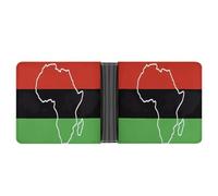 African American Afro Flag Printed Bifold Wallet with Hidden Compartments Pocket Money and Credit Card Holder for Men Women