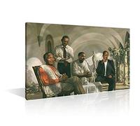 African American Art Wall Decor for Living Room Painting of Barack Obama, Malcolm X, Nelson Mandela, and Martin Luther King Jr. Inspirational Posters Art Paintings Framed for Office, 12" Wx18 H