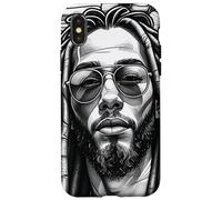 African American Black Couple Love Dread Loc'd Queen King Case for iPhone X/XS
