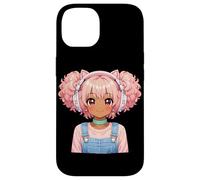 African American Black Girl Anime Manga Music Lover Kawaii Case for iPhone 14