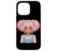 African American Black Girl Anime Manga Music Lover Kawaii Case for iPhone 14 Pro Max