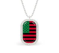 African American Black Pride Flag Custom Photo Necklace Personalized Picture Pendant Memory Jewelry for Women