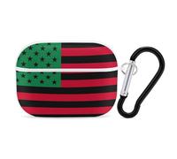 African American Black Pride Flag Cute Case Compatible with AirPods Pro Headphone Protective Cover with Keychain Accessories