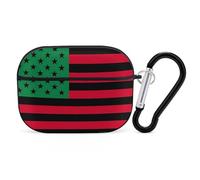 African American Black Pride Flag Cute Case Compatible with AirPods Pro Headphone Protective Cover with Keychain Accessories
