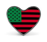 African American Black Pride Flag Funny Lapel Pins Heart Button Brooch Badge Pin Hat Clothes Bag Jewelry for Men Women