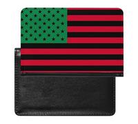 African American Black Pride Flag Travel Passport Wallet Holder Cover Case Protector with Card Slots for Men Women