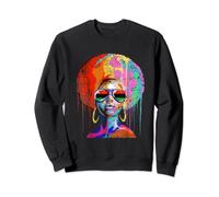 African American Black Queen Lady Curly Natural Afro Sweatshirt