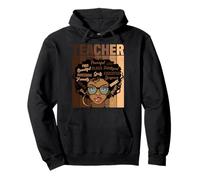 African American Black Teacher Retro Afro Pullover Hoodie