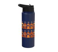 African American Book Lover Reading Books Library Afro Hair Stainless Steel Insulated Water Bottle