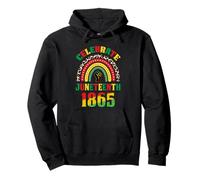 African American celebration Juneteenth Rainbow leopard skin Pullover Hoodie