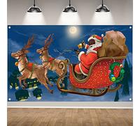 African American Christmas Backdrop for Photography Black Santa Christmas Banner African American Christmas Decorations and Supplies for Party-71×43''