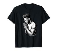 African American Devout Man Praying Hands Spiritual Faith T-Shirt