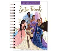 African American Expressions 2026 Dated Planners - Hardcover Weekly & Monthly Planner Celebrating Black Culture & History, 12 Tabs, Twin-Wire Binding, Snap Button Closure (Sister Friends)