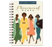 African American Expressions 2026 Dated Planners - Hardcover Weekly & Monthly Planner Celebrating Black Culture & History, 12 Tabs, Twin-Wire Binding, Snap Button Closure (Phenomenal Women)
