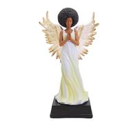 African American Expressions Golden Angel Figurine - Faith-Based Resin Statue for Mom | Inspirational Black Angel Décor for Home and Gift Giving