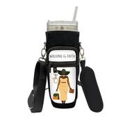 African American Expressions - Tumbler Carrier Bag with Strap for 20-40 oz Cups - Water Bottle Holder with Black Cultural Design, Phone & Wallet Pockets, Fits Stanley Tumblers (Walking by Faith)