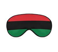 African American Flag Sleep Eye Mask Soft Eye Covers Blocking Lights Blindfold with Adjustable Strap for Travel Nap