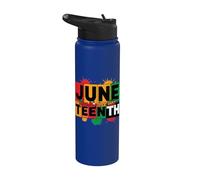 African American Free-ish Since 1865 Juneteenth Afrocentric Stainless Steel Insulated Water Bottle