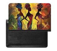 African American Indian Women Passport Holder Cover PU Leather Passport Wallet Organizer Protector Slim Travel Accessories