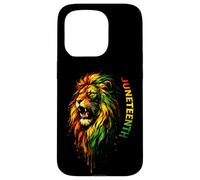 African American Juneteenth Lion of Freedom Celebration Case for iPhone 15 Pro