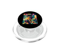 African American Librarian Reading Books Black Women Art PopSockets PopGrip for MagSafe