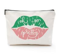 African American Makeup Bag for Purse Canvas Afro Black Women Cosmetic Bags Inspirational Gift Small Funny Cosmetics Pouch Travel Cases for Toiletries Accessories Organizer, Sorority Gift-03