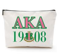African American Makeup Bag for Purse Canvas Afro Black Women Cosmetic Bags Inspirational Gift Small Funny Cosmetics Pouch Travel Cases for Toiletries Accessories Organizer, Sorority Gift-04