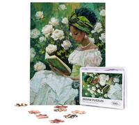 African American Puzzles for Adults 500 Pieces Black Women Reading Jigsaw Puzzles for Adults Afro African Woman Wooden Puzzle for Friends Family Motivational Educational Intellectual