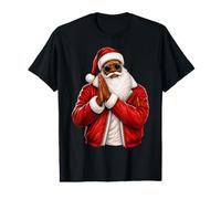 African American Santa Claus Cool Christmas Value Graphic T-Shirt