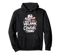 African American Western Country Texas Cowgirl Boots Melanin Pullover Hoodie