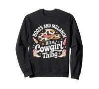 African American Western Country Texas Cowgirl Boots Melanin Sweatshirt