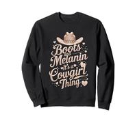 African American Western Country Texas Cowgirl Boots Melanin Sweatshirt