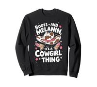 African American Western Country Texas Cowgirl Boots Melanin Sweatshirt