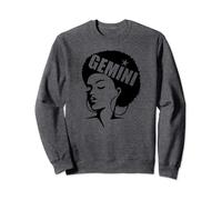 African American Woman Afro Gemini Zodiac Sweatshirt