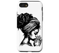 African American Woman Praying Wearing Headwrap Illustration Case for iPhone SE (2020) / 7 / 8