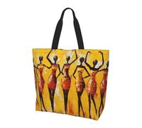 African American Woman Tote Bag Women's Shoulder Handbags Traditional Shopping Bags Water-Resistant Large Handbag with Inner Pocket for Work Travel School