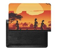 African American Women Passport Wallet Cute Passport Case with Card Slot Travel Passport Holder Cover