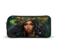 African American Women Pencil Case Durable Pen Pouch Organizer Portable Stationery Pen Bag Makeup Bag