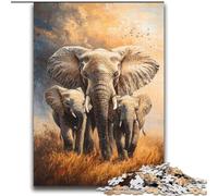 African Animal Elephant JigsawPuzzle 2000 Pieces for Teenagers, Family Activity Fun at Home Activities, Birthday Present,Travel Gifts (70x100cm)