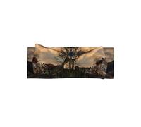 African Animal Leopard Baby bow headband, a hair accessory for newborns and infants, suitable for babies 0-6 months old