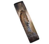African Animal Leopard Car Seat Belt Cover Soft Comfortable Shoulder Seatbelt Pads Cover Seat Belt Pad for Suitable for Car Interior Accessorie