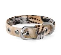 African Animal Leopard Dog Collar Adjustable Soft and Comfortable Puppy Collars with Metal Buckle Pet Collar for Small Medium Pet